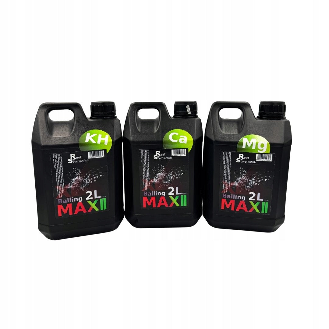Reef Scorpionfish Balling MAX II 3 x 2 l – zestaw pierwiastków do akwarium morskiego