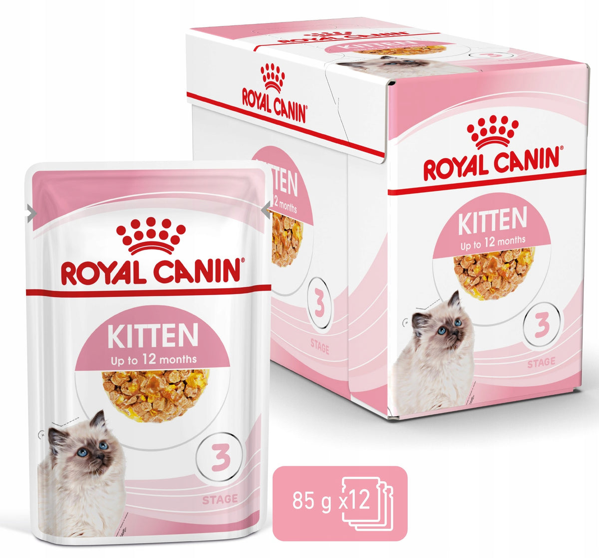 Royal Canin Kitten Instinctive mokra karma dla kociąt w galaretce 12x85 g – drób