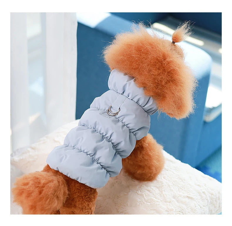 Puchowa kurtka dla małego psa i kota — dla pupili 1,5–7 kg