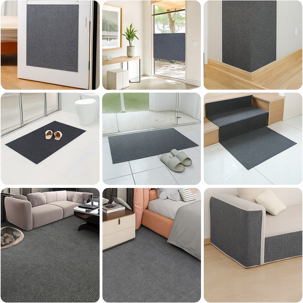 Zandor Samoprzylepna mata do drapania dla kota 40 x 200 cm z filcu – ciemnoszara