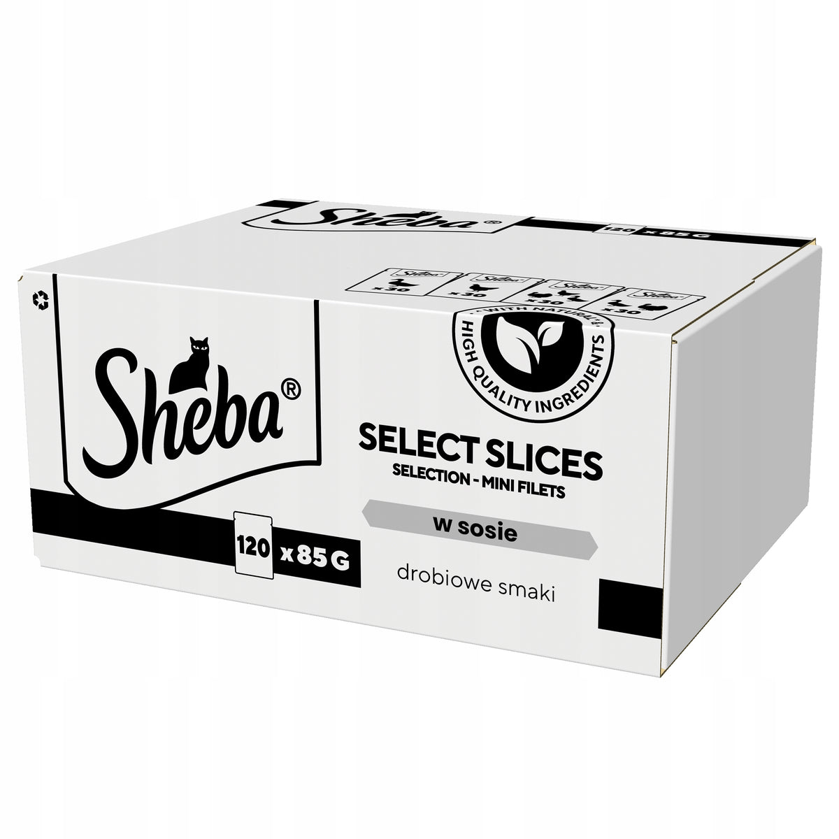 Sheba Selection mokra karma dla kota w sosie 120 x 85 g – mix drobiowych smaków