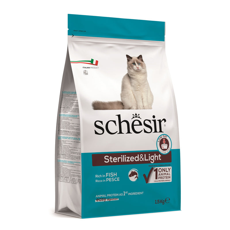 Schesir Original Sterilised sucha karma dla kota po sterylizacji 1,5 kg – ryba