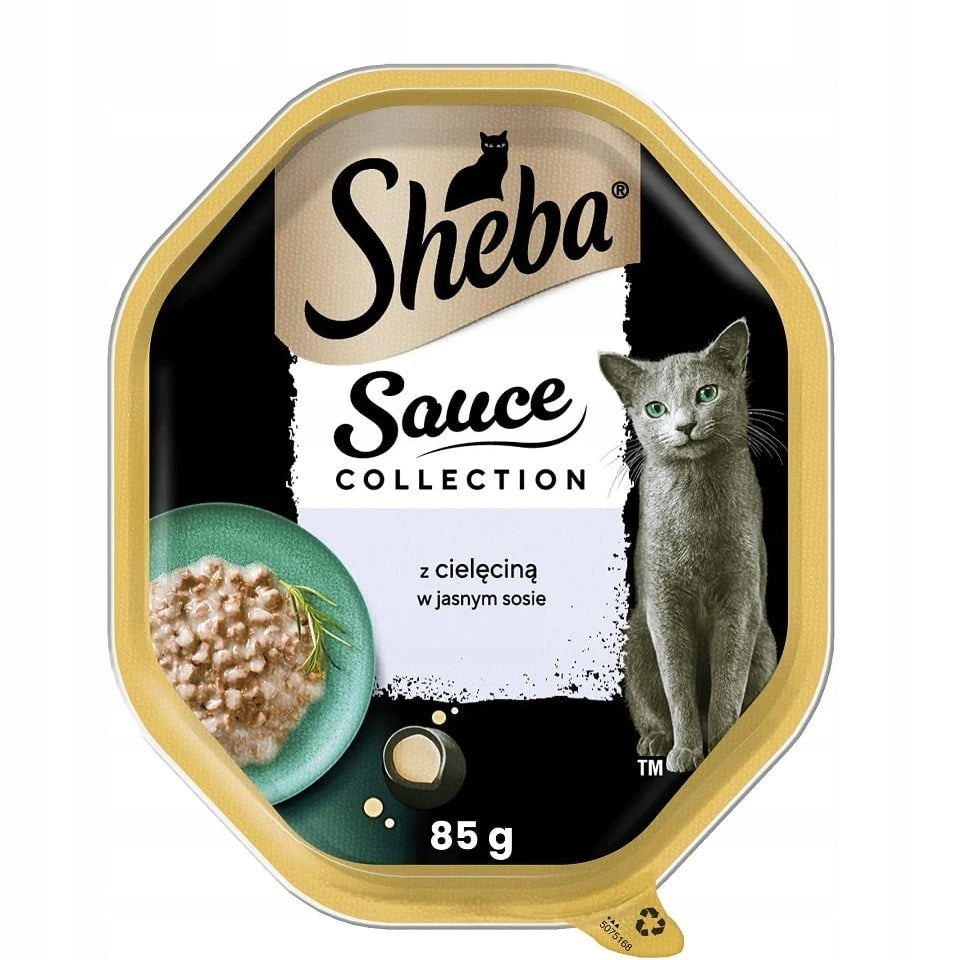Sheba mokra karma dla kota z cielęciną w sosie – tacki 11 x 85 g, dla dorosłych kotów