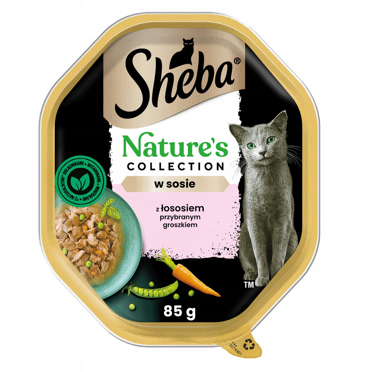 Sheba Nature's Collection mokra karma dla kota z łososiem w sosie – 22 tacki x 85 g
