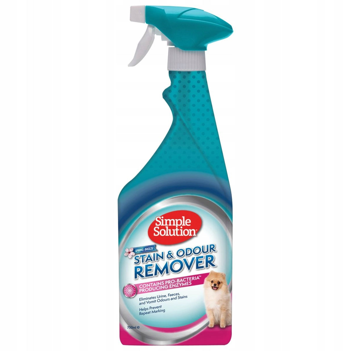 Simple Solution Odplamiacz i neutralizator zapachów 750 ml dla psów – wiosenna bryza