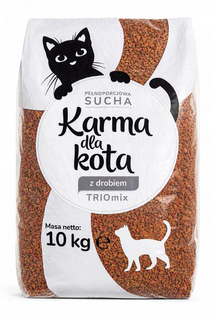 Sucha karma dla kota 10 kg z kurczakiem – pełnoporcjowa, dla dorosłych i sterylizowanych