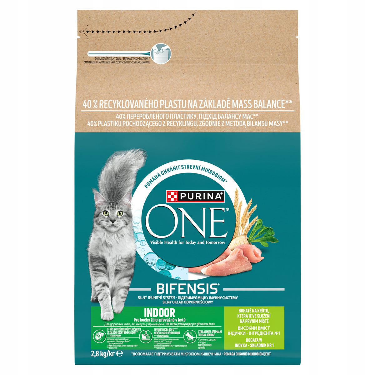 Purina One Indoor sucha karma dla kota z indykiem 2,8 kg – dla dorosłych kotów domowych