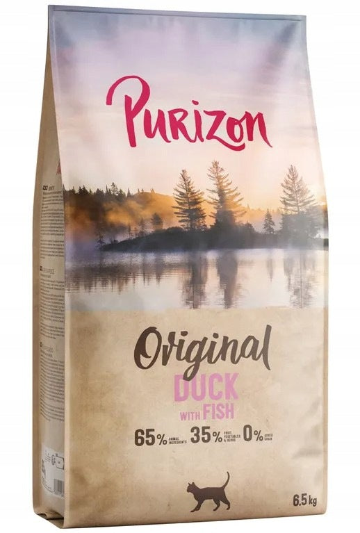 Purizon Original sucha karma dla kota bez zbóż 6,5 kg – dla dorosłych kotów, kaczka