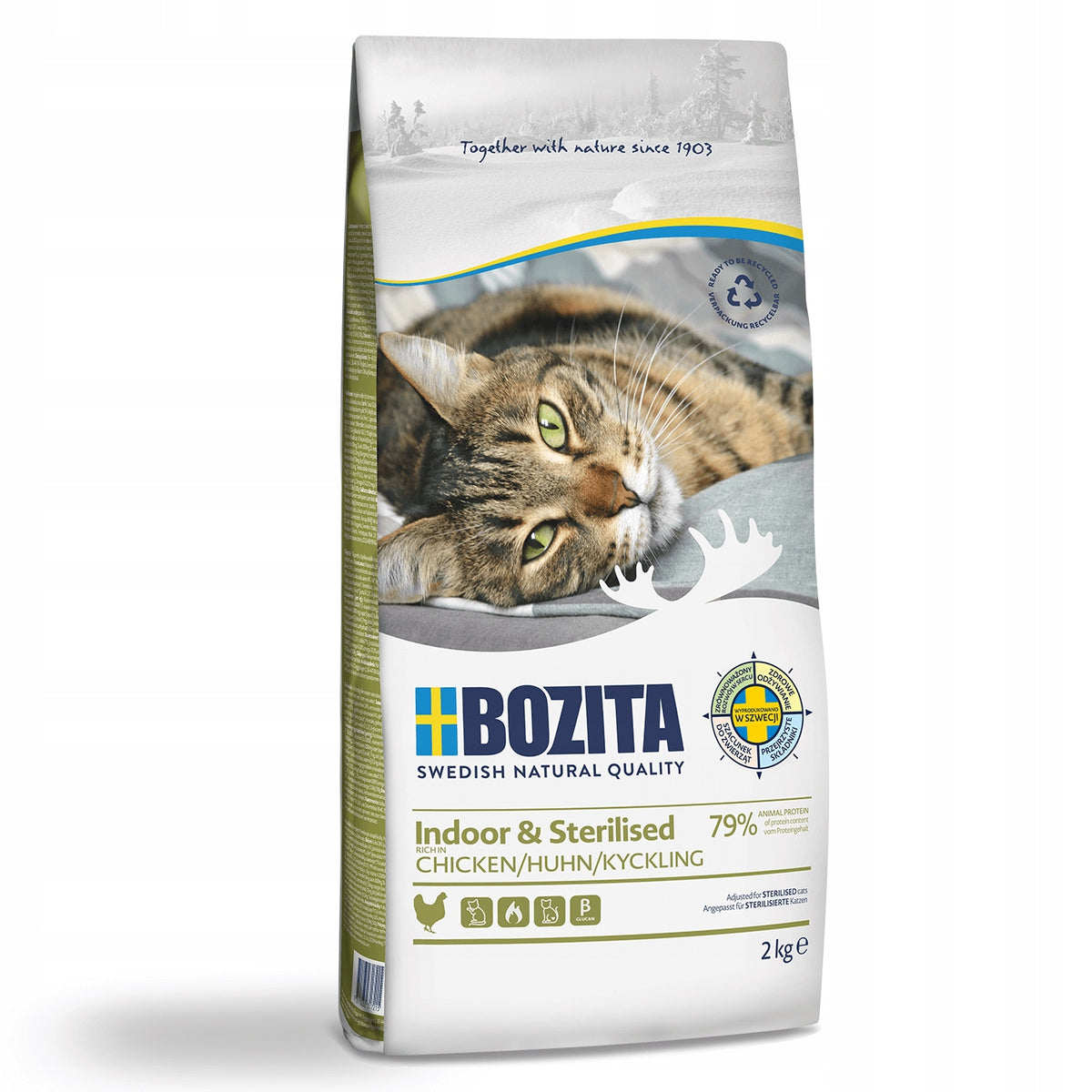 Bozita sucha karma dla kotów sterylizowanych 2 kg bezzbożowa – Indoor & Sterilised, kurczak
