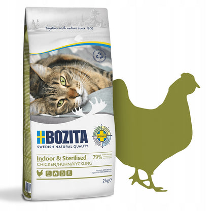 Bozita sucha karma dla kotów sterylizowanych 2 kg bezzbożowa – Indoor & Sterilised, kurczak