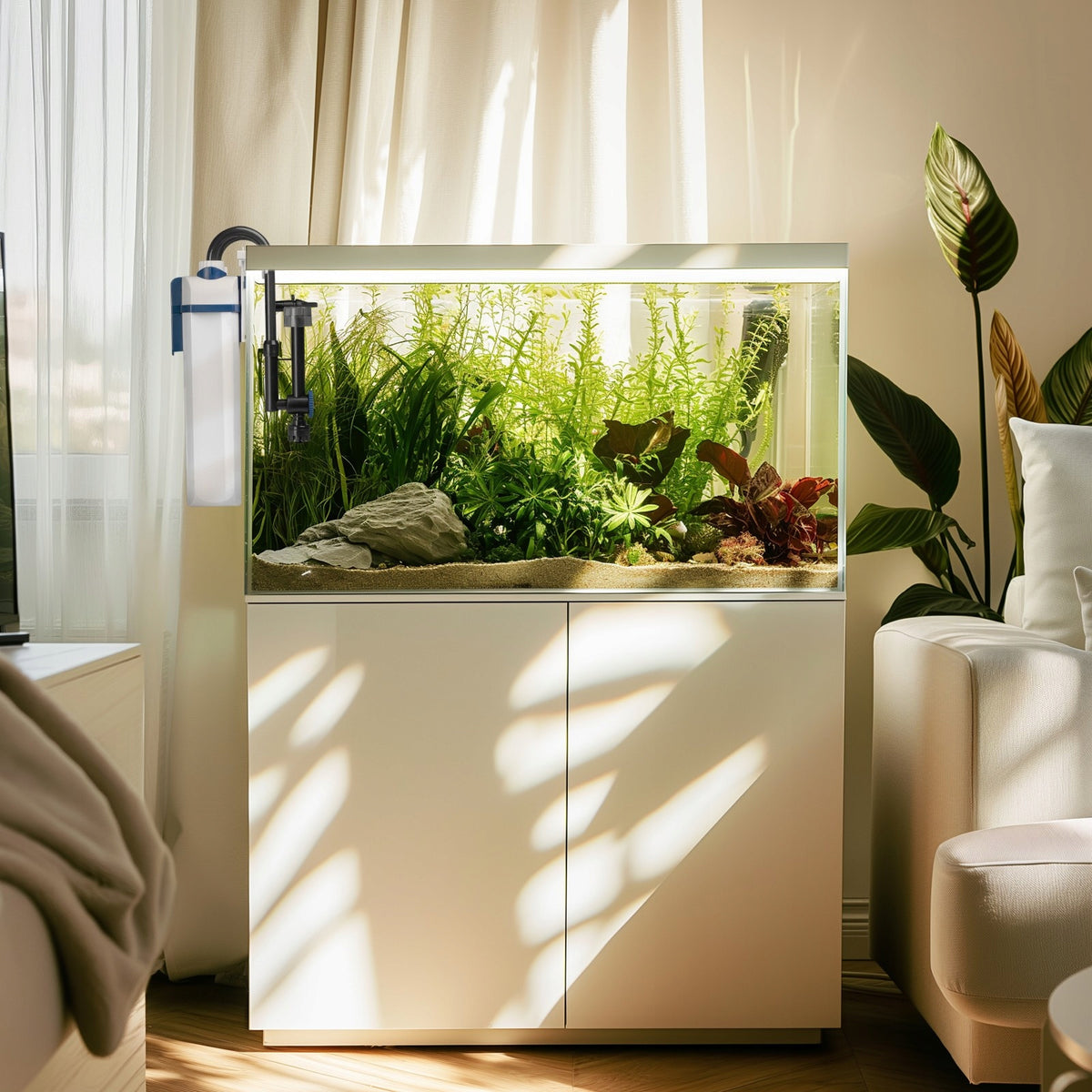 SunSun YBG-600 filtr zewnętrzny kubełkowy wieszany do akwarium 600 l/h, 7 W – ze skimmerem