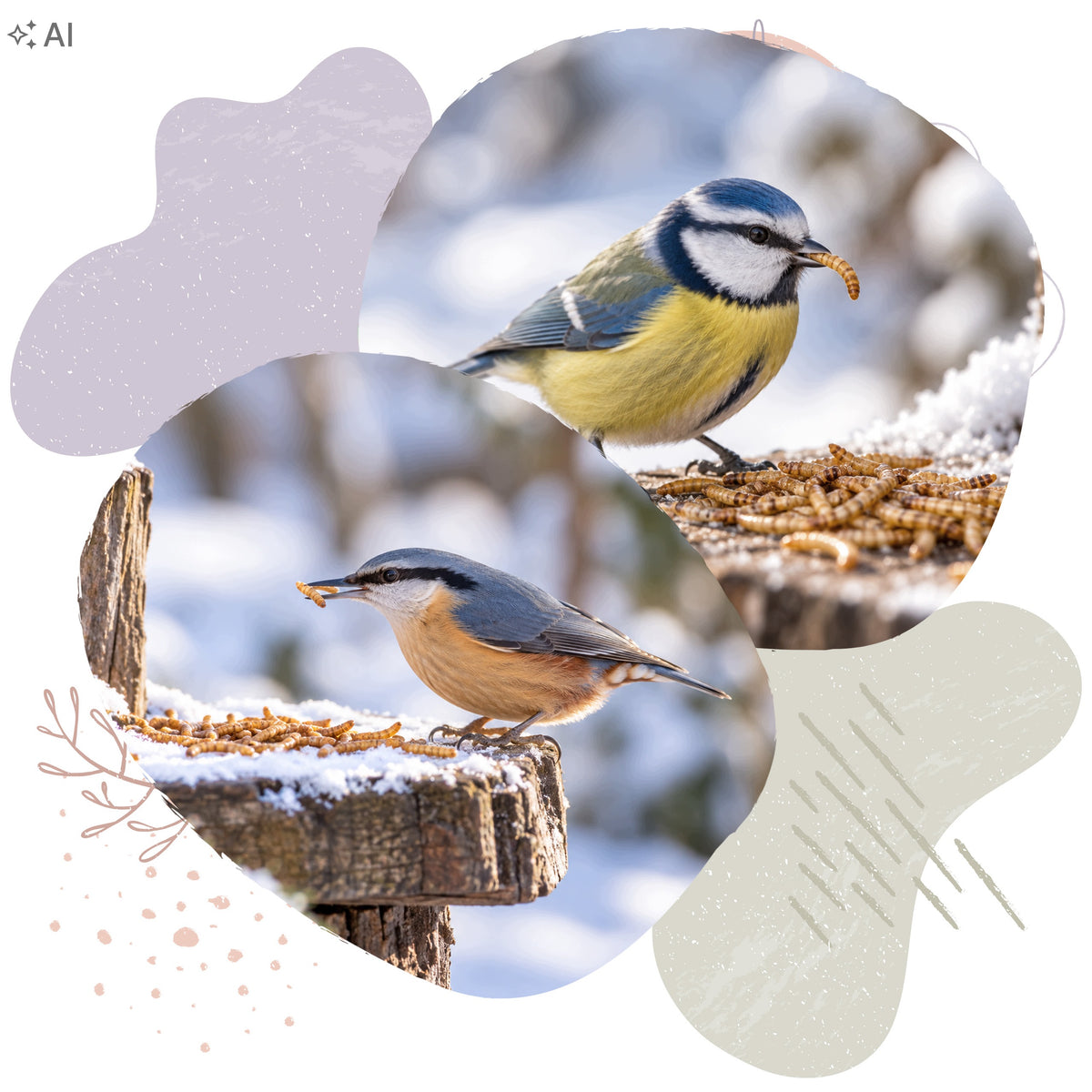 BirdFit suszone larwy mącznika młynarka 300 g – naturalny pokarm białkowy dla ptaków