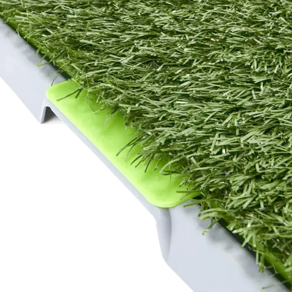 Toaleta dla psa ze sztuczną trawą 68 x 42,5 cm – kuweta z 2 matami, dla psów do 7 kg