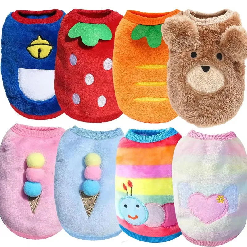 Kamizelka z flaneli dla małego psa — dla maluchów 0,5–6 kg