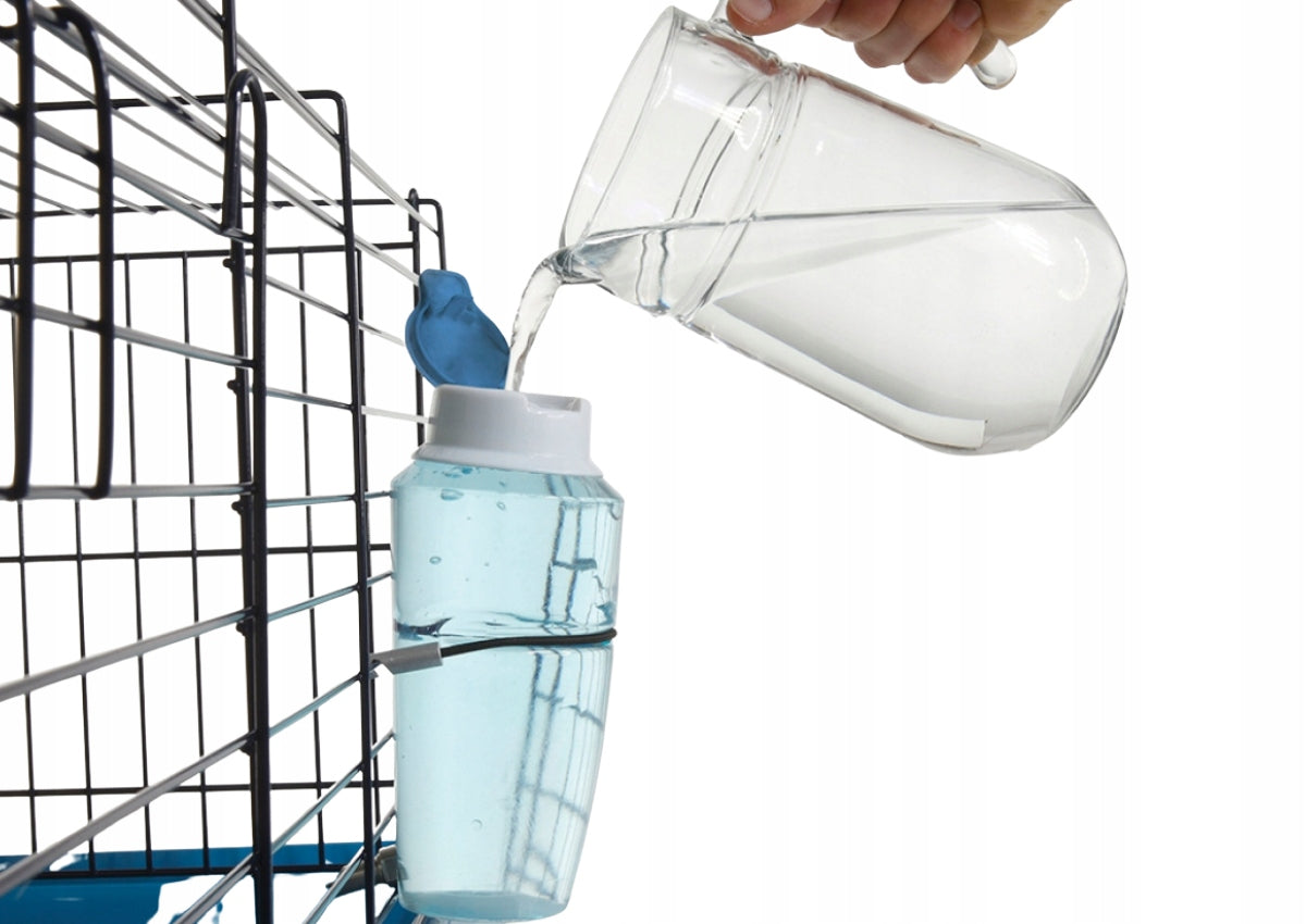 Savic Source poidło dla gryzoni 300 ml z zaworem kulkowym, montaż do klatki – przezroczyste
