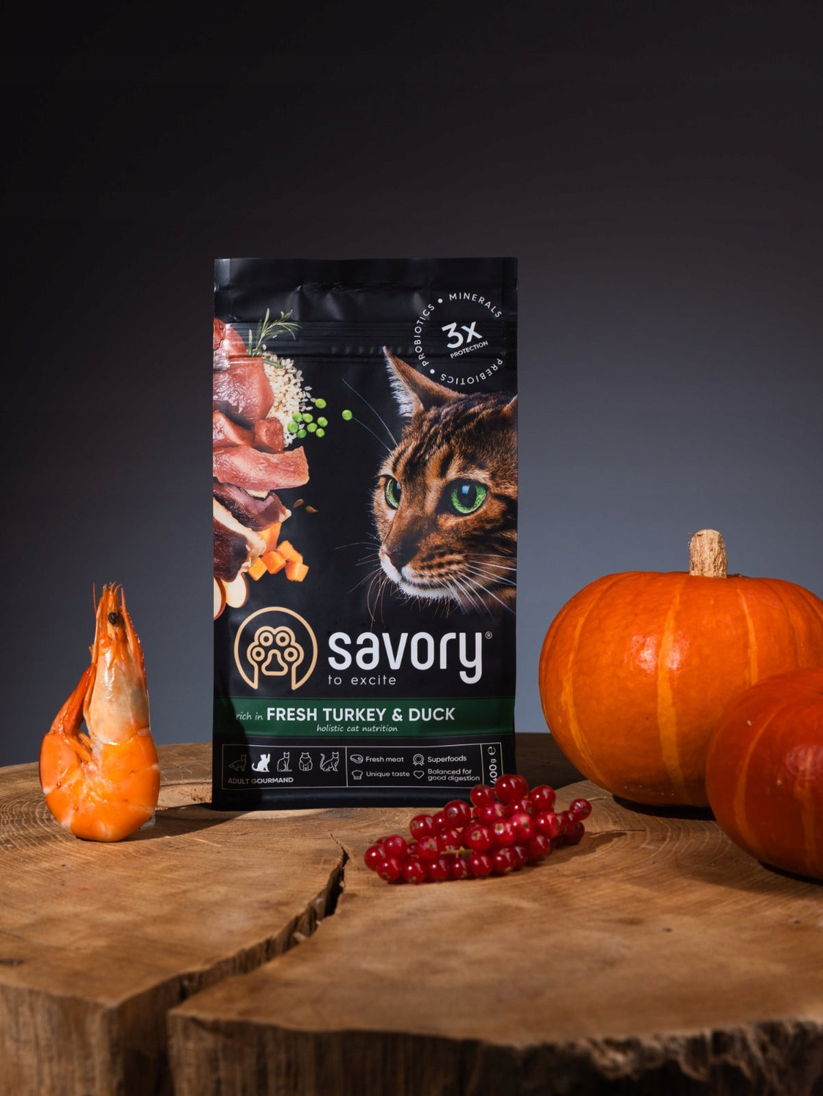 Savory karma sucha dla kota dorosłego z indykiem i kaczką 2 kg – dla sterylizowanych