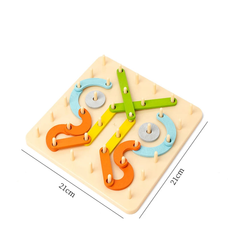 Plansza Kreatywna: Drewniane Puzzle Montessori