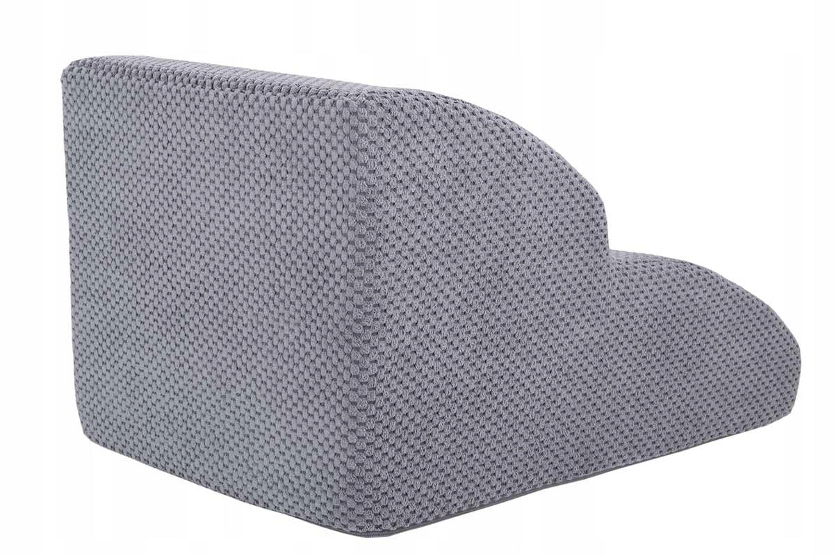Welsti Schodki dla psa 30 cm z pianki, 2 stopnie, zdejmowany pokrowiec – szare