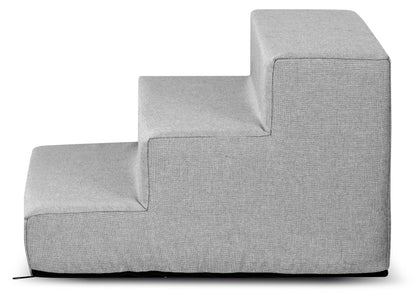 BuySpace Schody dla psa i kota 3 stopnie 45 x 30 x 30 cm, antypoślizgowe, pianka – szare