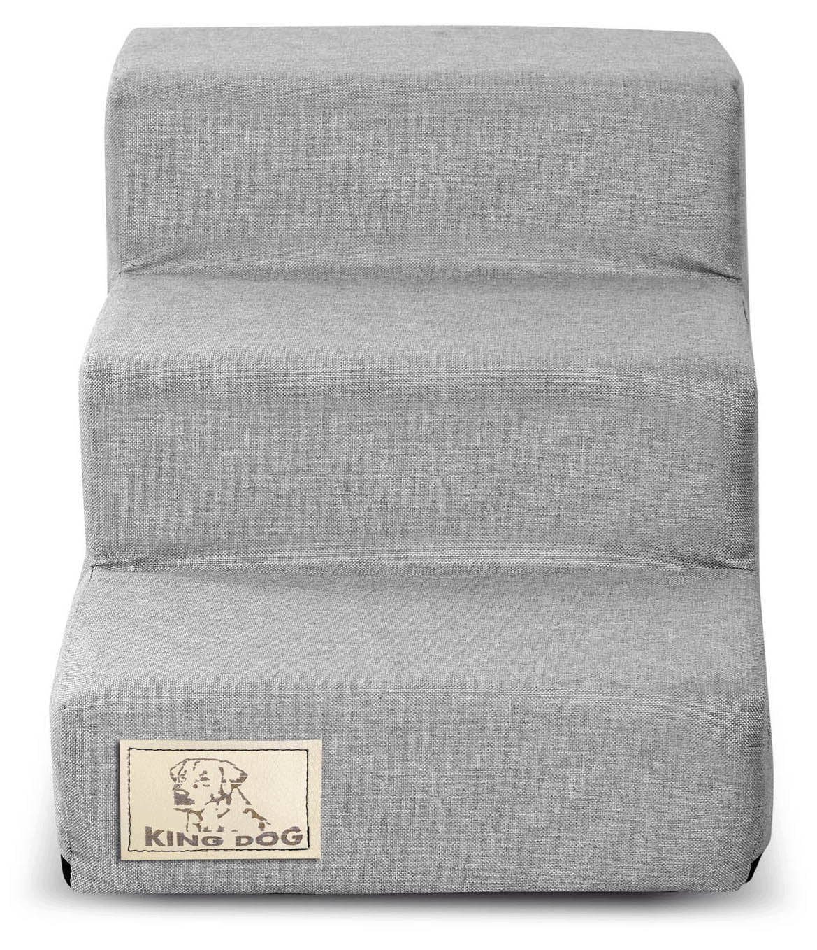 BuySpace Schody dla psa i kota 3 stopnie 45 x 30 x 30 cm, antypoślizgowe, pianka – szare