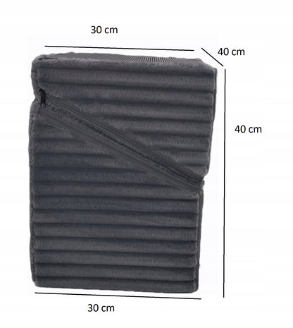 Schody podest dla psa i kota 2w1 SOFT STEP, rampa i pufa z pianki, 40 cm – sztruks grafit