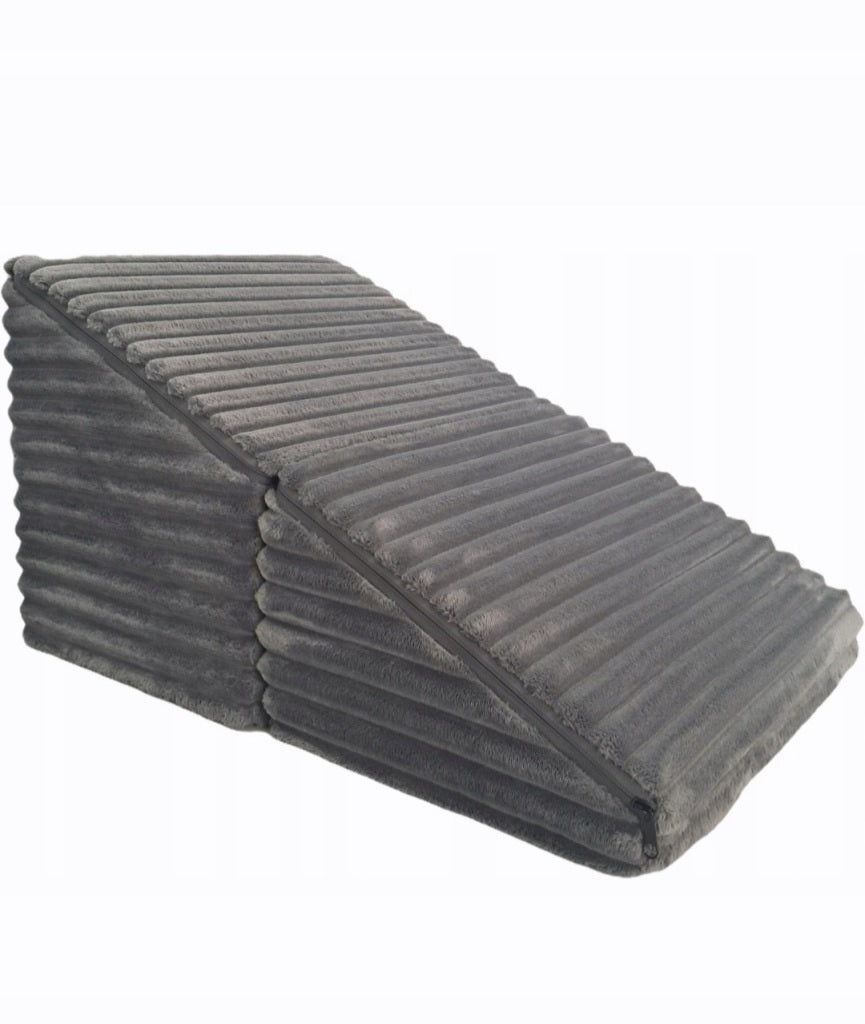 Schody podest dla psa i kota 2w1 SOFT STEP, rampa i pufa z pianki, 40 cm – sztruks grafit