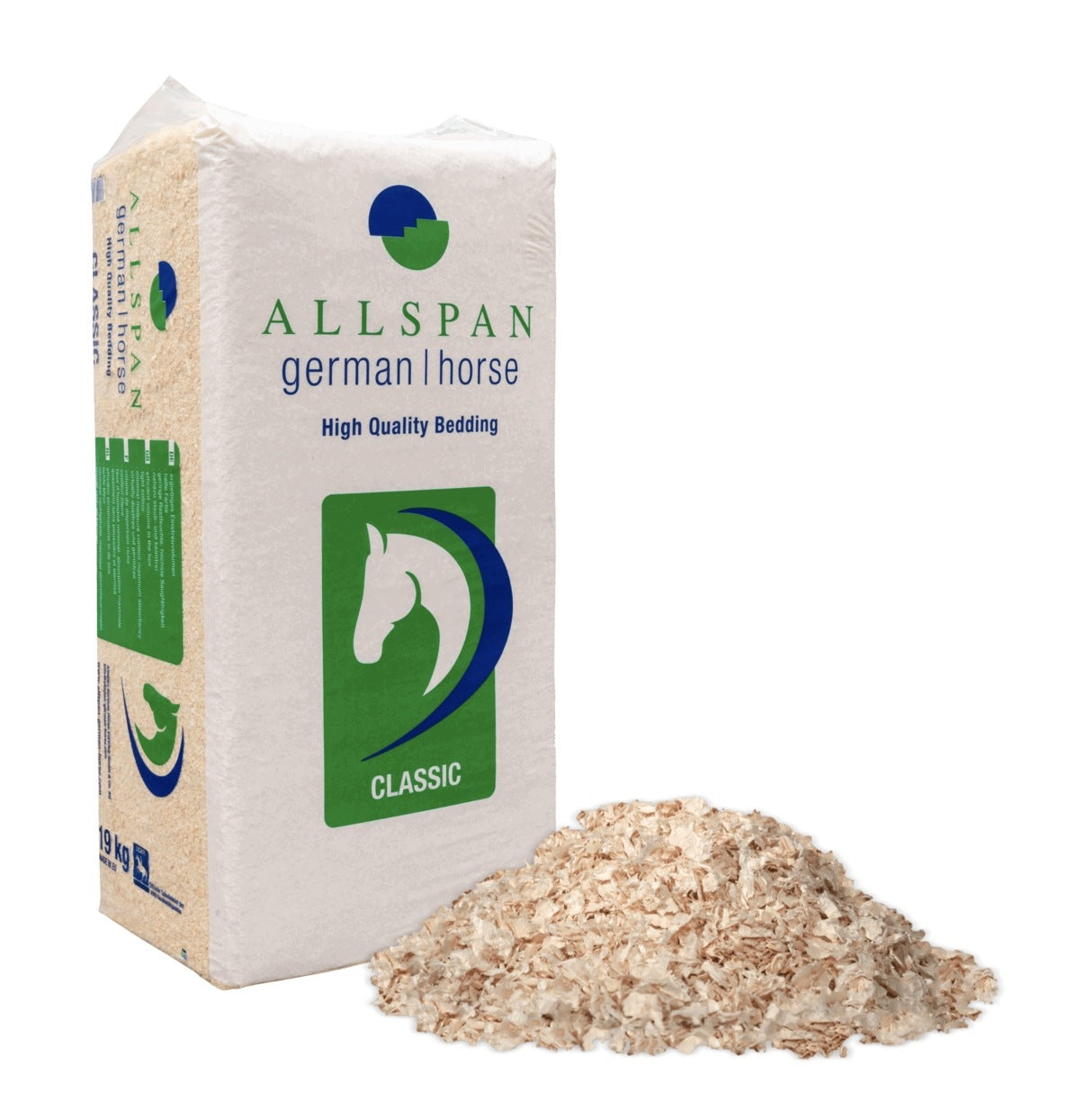 Allspan German Horse Classic ściółka z wiórów drzewnych 19 kg, 500 l – bezpyłowa