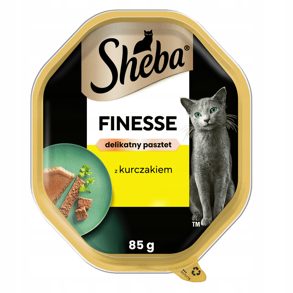 Sheba Finesse mokra karma dla kota z kurczakiem 22 x 85 g – pasztet w tacce, dla dorosłych