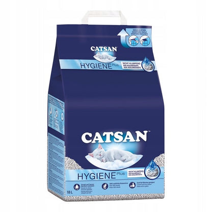 Catsan żwirek dla kota 18 l zbrylający, bezpyłowy, drobnoziarnisty – 9 kg