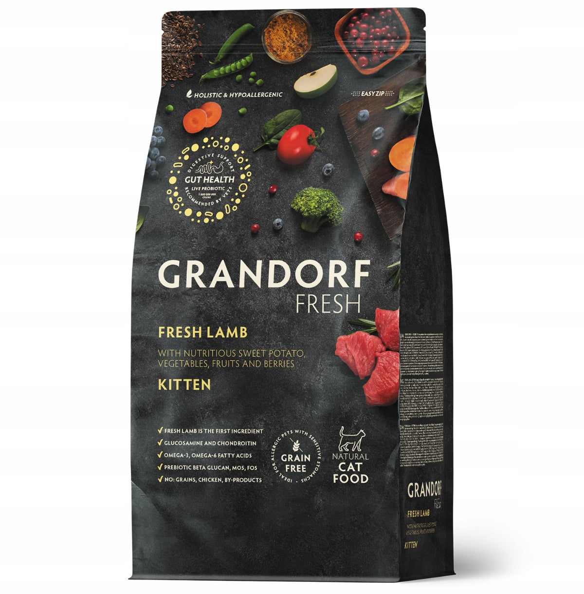 Grandorf Fresh Lamb Kitten sucha karma dla kociąt 2 kg – bezzbożowa, świeża jagnięcina