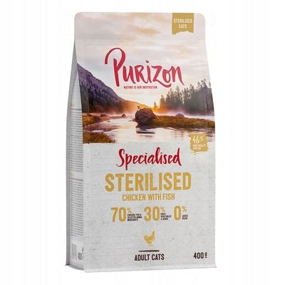 Purizon Adult Sterilised sucha karma dla kota 6,5 kg – bezzbożowa, kurczak i ryba