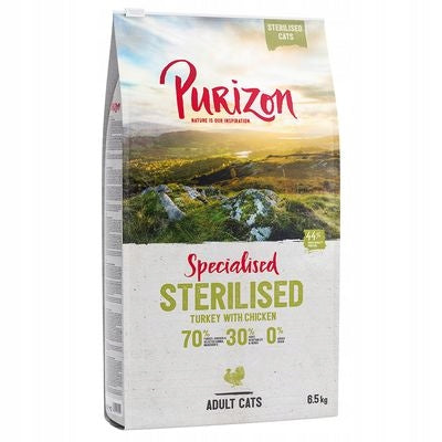 Purizon Adult Sterilised sucha karma dla kota 6,5 kg – bezzbożowa, kurczak i ryba