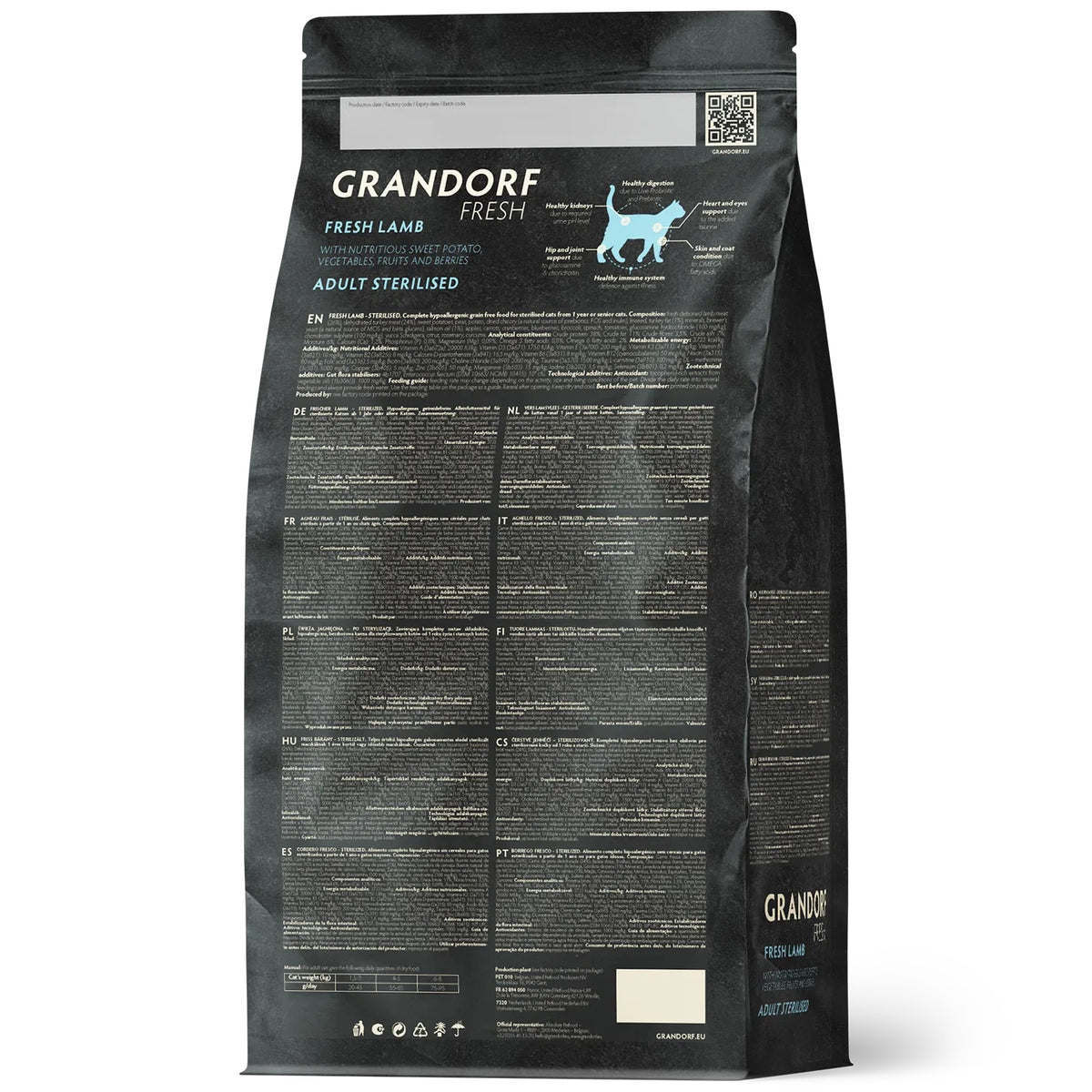 Grandorf Fresh Lamb sucha karma dla kota sterylizowanego 2 kg – bezzbożowa, jagnięcina
