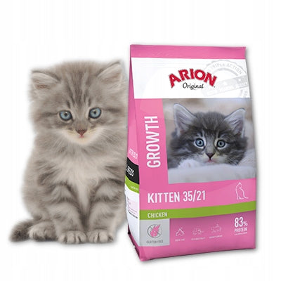 Arion Original Kitten sucha karma dla kociąt 2 kg z kurczakiem – bez zbóż, z prebiotykiem