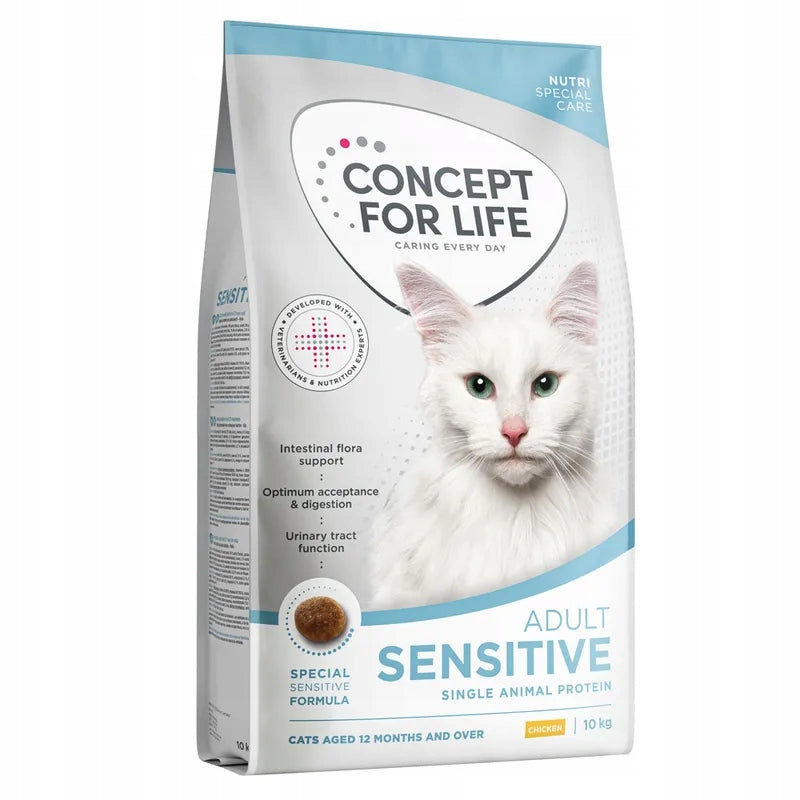 Concept for Life Sensitive Cats sucha karma dla kota 10 kg – z drobiem i ryżem, dla dorosłych