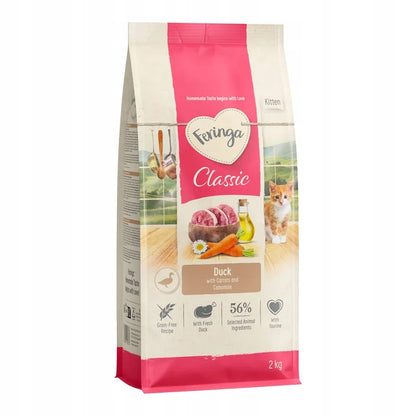 Feringa Kitten sucha karma dla kociąt bezzbożowa z kaczką 2 kg – z olejem łososiowym