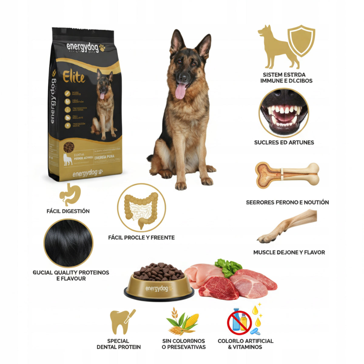 Energydog Elite sucha karma dla psa 18 kg – wysokobiałkowa, stawy i sierść, rasy duże