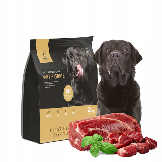 1DOG Sucha karma dla psa z dziczyzną 2 kg – monobiałkowa, bezzbożowa, średnie i duże rasy