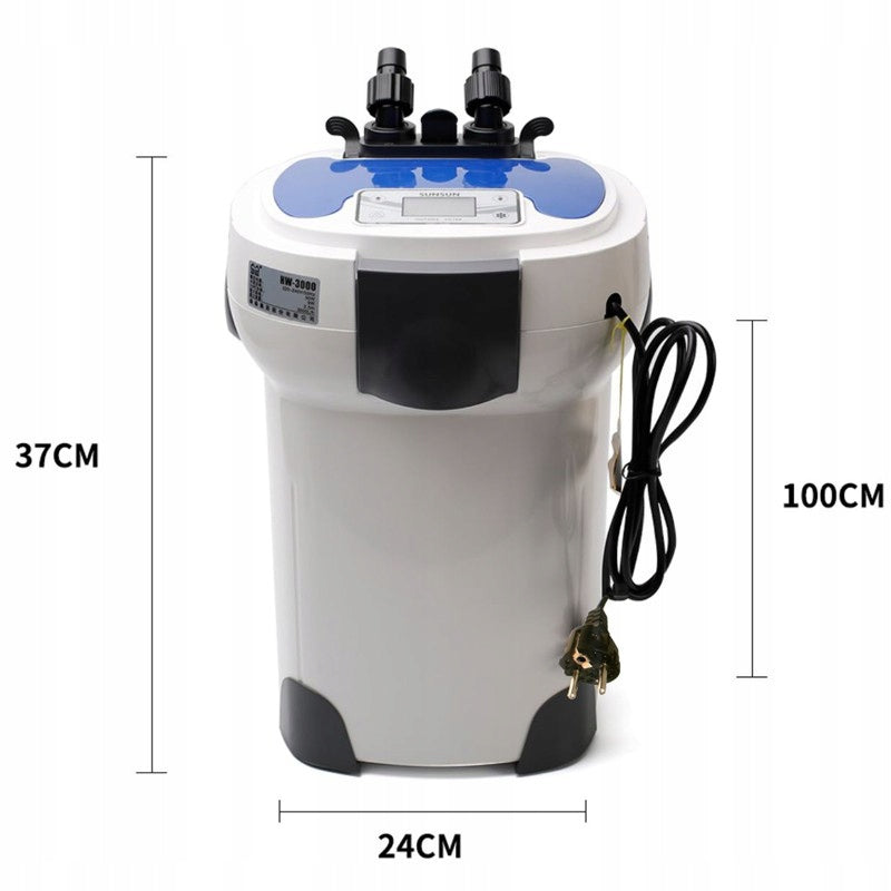 SunSun HW-3000 filtr kubełkowy do akwarium 120-1500 l z lampą UV-C 9 W – 3000 l/h