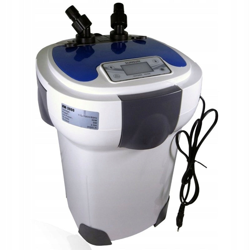 SunSun HW-3000 filtr kubełkowy do akwarium 120-1500 l z lampą UV-C 9 W – 3000 l/h