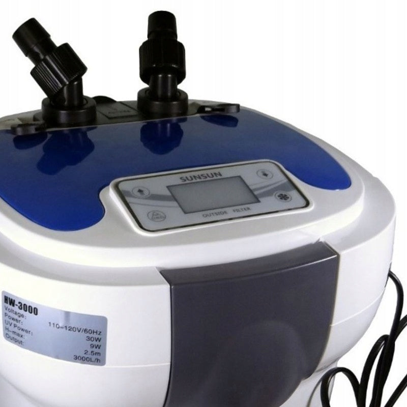 SunSun HW-3000 filtr kubełkowy do akwarium 120-1500 l z lampą UV-C 9 W – 3000 l/h