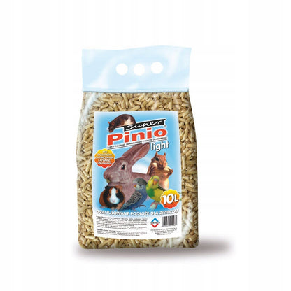 Super Pinio Light pellet drewniany 10 l – granulowane podłoże dla gryzoni i królików