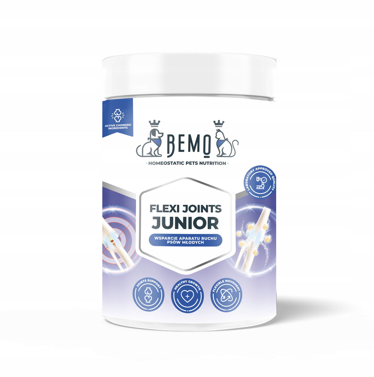 BEMO Flexi Joints Junior suplement na stawy dla psa 150 g – kolagen dla młodych psów, proszek