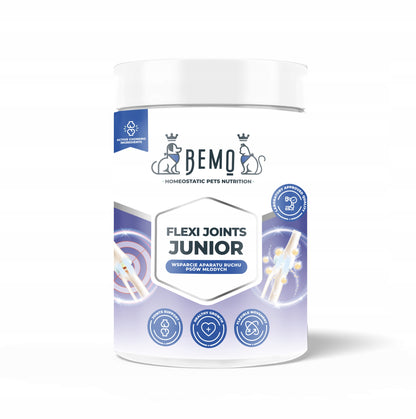 BEMO Flexi Joints Junior suplement na stawy dla psa 150 g – kolagen dla młodych psów, proszek