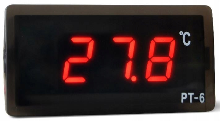 Ringder PT-6 termometr cyfrowy do akwarium z sondą 2 m, wyświetlacz LED 12V – czerwony