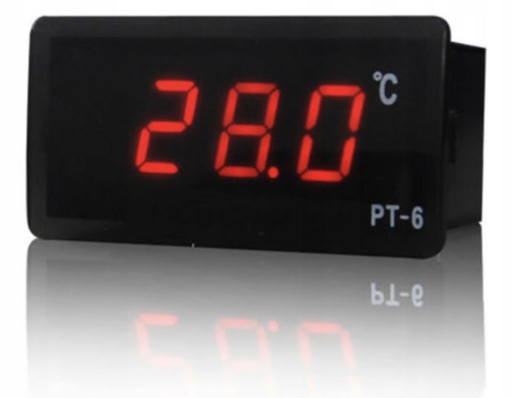 Ringder PT-6 termometr cyfrowy do akwarium z sondą 2 m, wyświetlacz LED 12V – czerwony