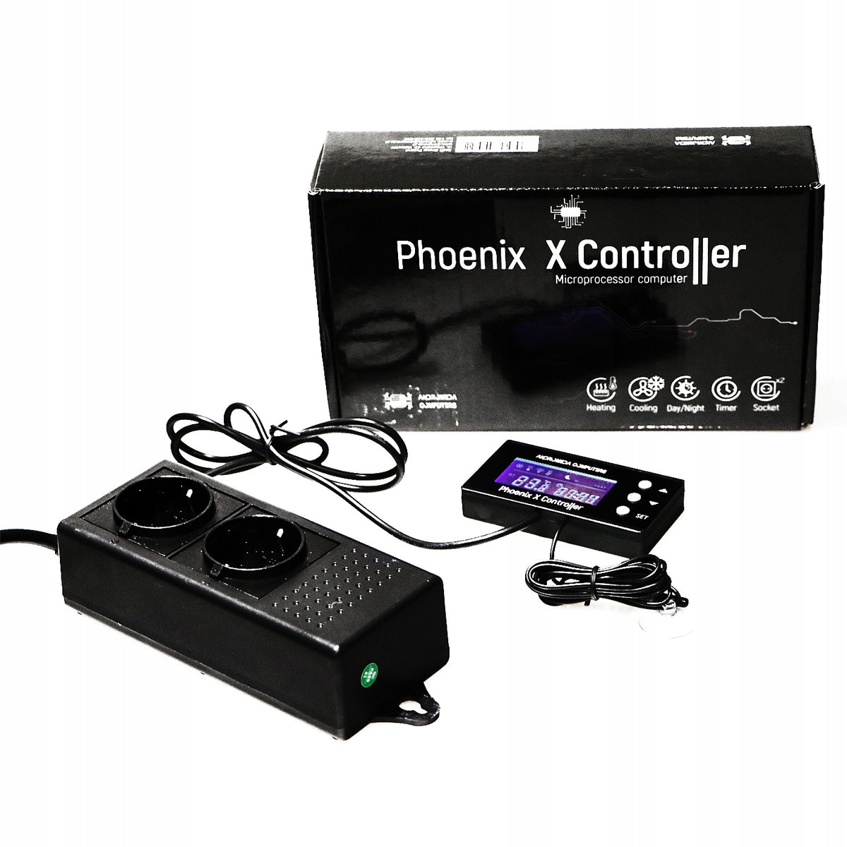 Andromeda Computers Phoenix X termostat z programatorem do terrarium – 2 kanały, 1200W