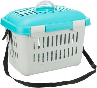 Trixie Transporter dla kota i psa do 5 kg Midi-Capri otwierany od góry – szaro-turkusowy