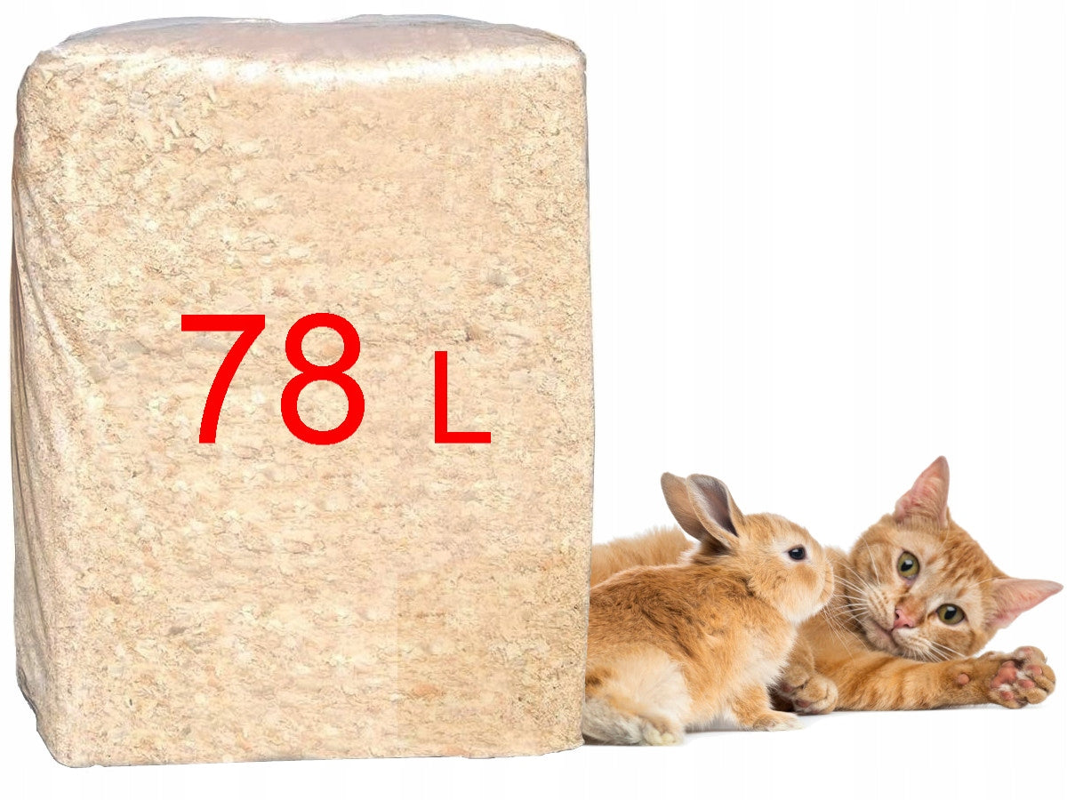 Trociny bezpyłowe dla gryzoni i królików 100 l, 6 kg – drewno iglaste, ekologiczne