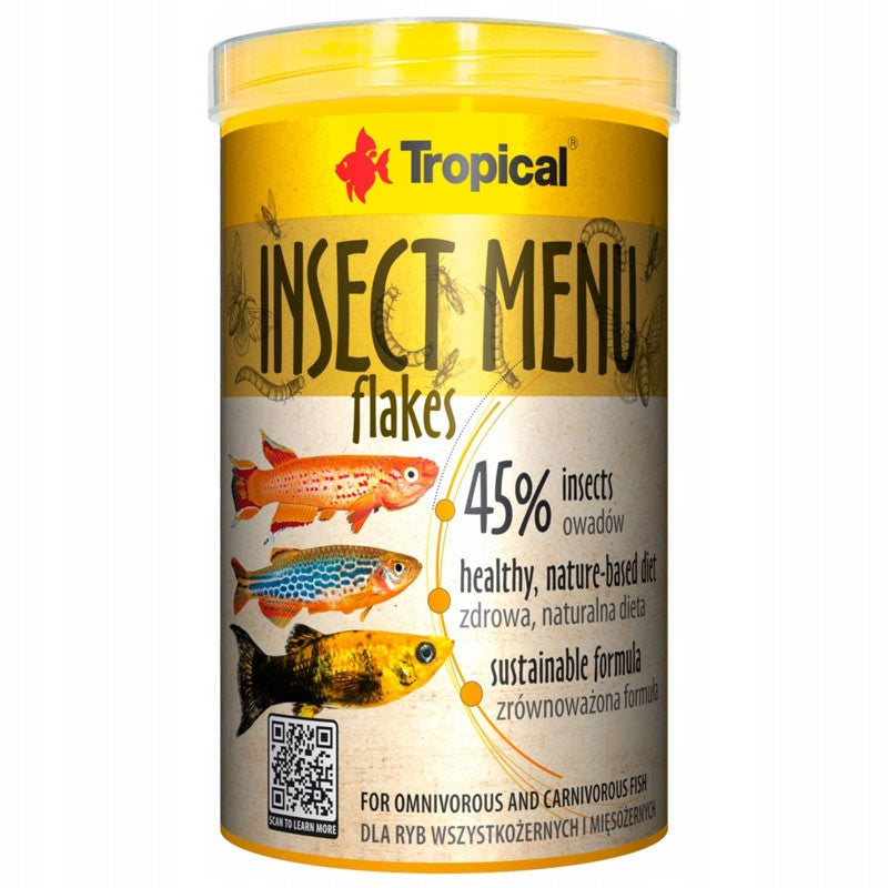 Tropical Insect Menu Flakes pokarm dla ryb w płatkach z owadów 1000 ml / 200 g